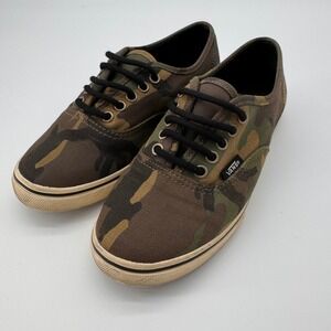 Vans Authentic Camo Army Canvas Lace Up Sneakers Men 4.5 Women 6 Skater‎ Rock
